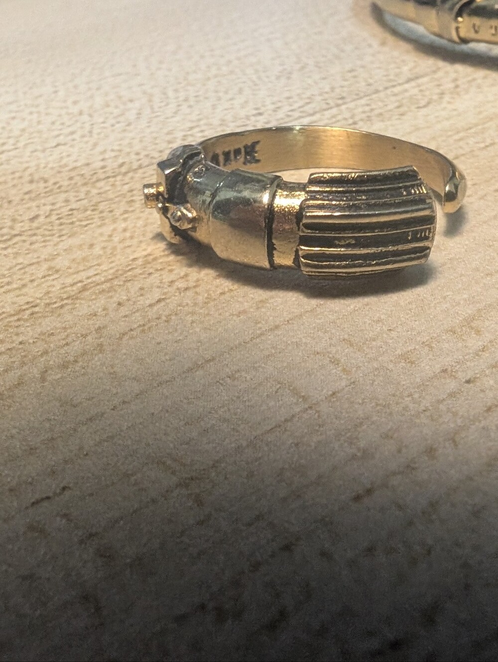 Star Wars X Han Cholo Dark Side Gold Tone Bangle and Matching Ring Set - Picture 9 of 9